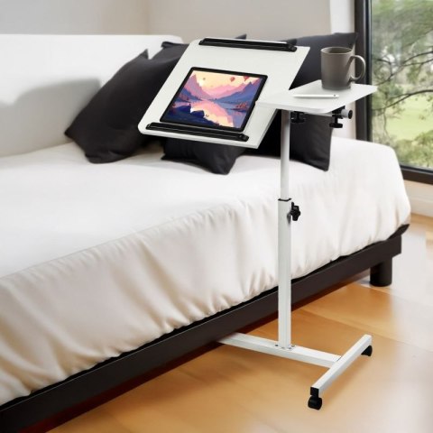 MACLEAN MOBILNE BIURKO/STAND NA LAPTOP, BIAŁE, REGULACJA WYSOKOŚĆ 59-89CM, MAX. 30KG MC-121 W Maclean