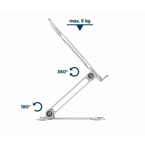 GEMBIRD SKŁADANA PODSTAWKA POD NOTEBOOKA 15,6" SREBRNA Gembird