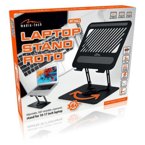 MEDIA-TECH REGULOWANA, OBRACANA, ERGONOMICZNA PODSTAWKA POD LAPTOPA LAPTOP STAND ROTO MT2662 Media-Tech