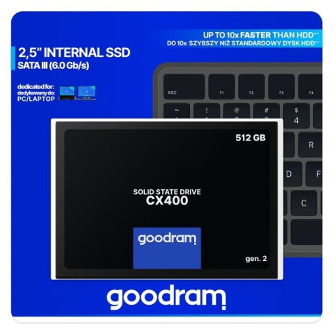 DYSK SSD GOODRAM 512GB Gen. 2 SATA III 2,5 CX400 Goodram