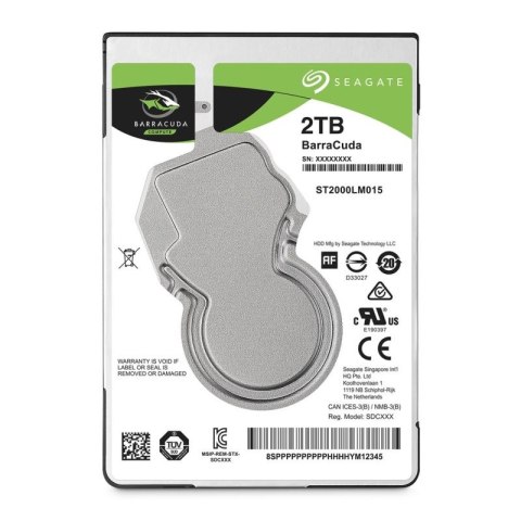 Dysk HDD Seagate Barracuda ST2000LM015 (2 TB ; 2.5"; 128 MB; 5400 obr/min) Seagate