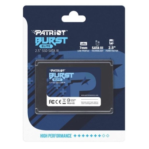 Dysk SSD PATRIOT BURST ELITE 480GB SATA 3 2.5INCH Patriot Memory