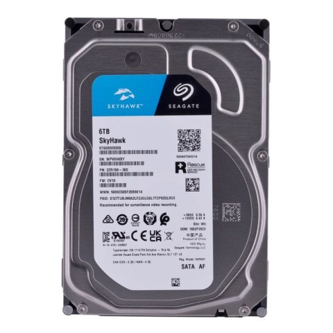 Dysk twardy HDD Seagate SkyHawk 6TB 3,5" SATA ST6000VX009 Seagate