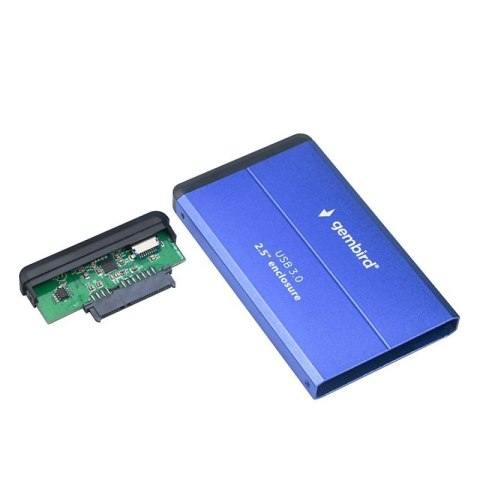 GEMBIRD OBUDOWA HDD/SSD USB 3.0 2.5" SATA, ALUMINIUM, NIEBIESKA Gembird