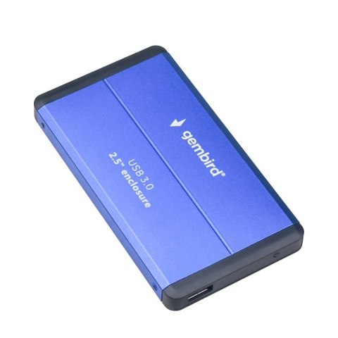 GEMBIRD OBUDOWA HDD/SSD USB 3.0 2.5" SATA, ALUMINIUM, NIEBIESKA Gembird