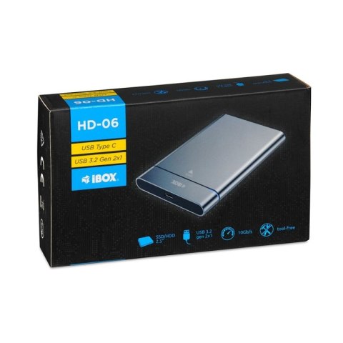OBUDOWA I-BOX HD-06 ZEW. 2,5" USB 3.2 GEN.2 10GB/S IBox