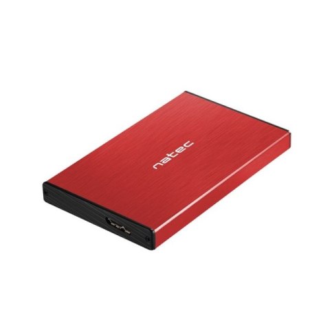 Obudowa NATEC Rhino Go NKZ-1279 (2.5"; USB 3.0; Aluminium; kolor czerwony) NATEC