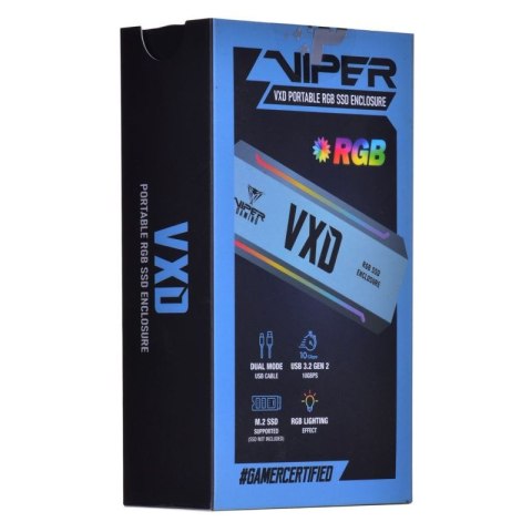 PATRIOT VXD obudowa SSD USB3.2 M.2 NVMe 1.3 do 2TB Aluminium RGB Patriot Memory