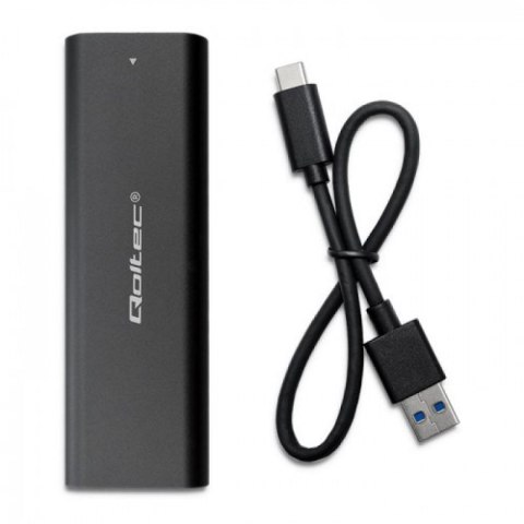 QOLTEC OBUDOWA DO DYSKÓW KIESZEŃ M.2 SATA SSD | NGFF | USB TYP C Qoltec