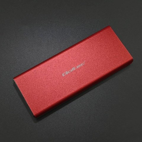 QOLTEC OBUDOWA NA DYSK M.2 SSD | SATA | NGFF | USB 3.0 | SUPER SPEED 5GB/S | 2TB | CZERWONY Qoltec