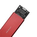 QOLTEC OBUDOWA NA DYSK M.2 SSD | SATA | NGFF | USB 3.0 | SUPER SPEED 5GB/S | 2TB | CZERWONY Qoltec