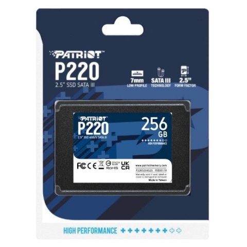 SSD Patriot P220 256GB SATA3 2,5" Patriot Memory