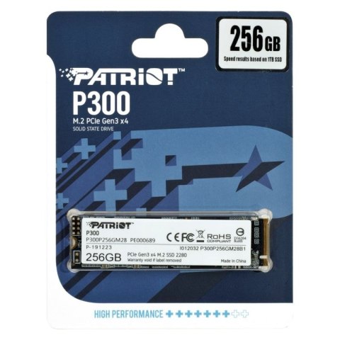 SSD Patriot P300 M.2 PCI-Ex4 NVMe 256GB 1,7GB/s Patriot Memory