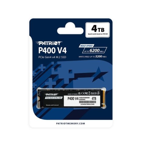 SSD Patriot P400 V4 4TB M.2 2280 PCI-E x4 Gen4 NVMe Patriot Memory