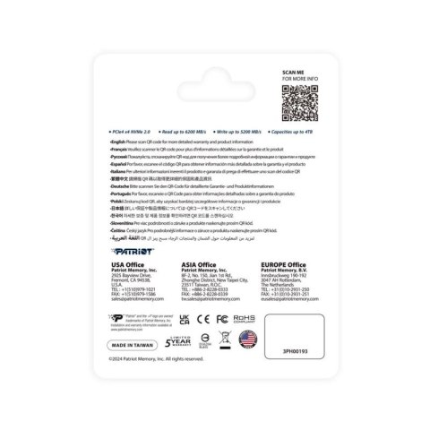 SSD Patriot P400 V4 4TB M.2 2280 PCI-E x4 Gen4 NVMe Patriot Memory