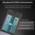 UNITEK OBUDOWA NA DYSK/KLONOWANIE 2XM.2, PCIE/NVME Unitek