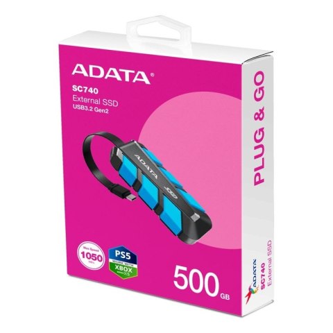 Adata Dysk SSD SC740 500G U3.2C 1050/1000 MB/s ADATA
