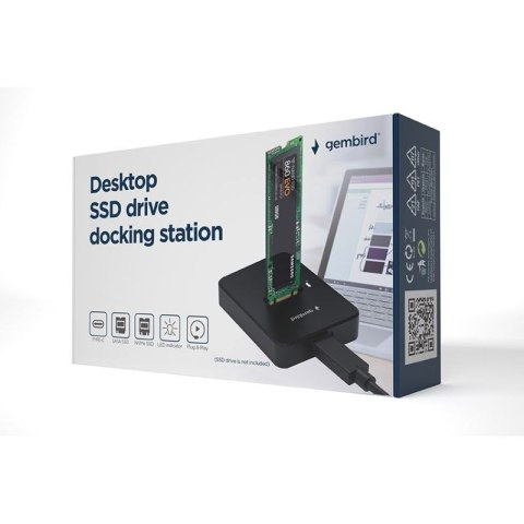 GEMBIRD STACJA DOKUJĄCA DO DYSKÓW M.2 SATA I NVME SSD CZARNA Gembird