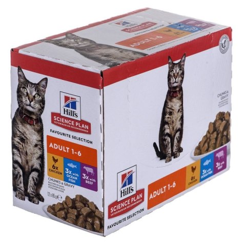 HILL'S Feline Adult Multipack Classic - saszetka 12x85g Hill's