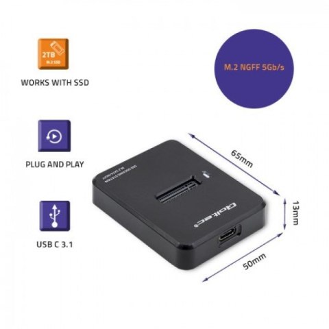QOLTEC STACJA DOKUJĄCA DYSKÓW SSD M.2 SATA | NGFF | USB 3.1 Qoltec
