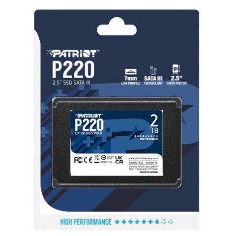 SSD PATRIOT P220 2TB SATA3 2,5" P220S2TB25 Patriot Memory