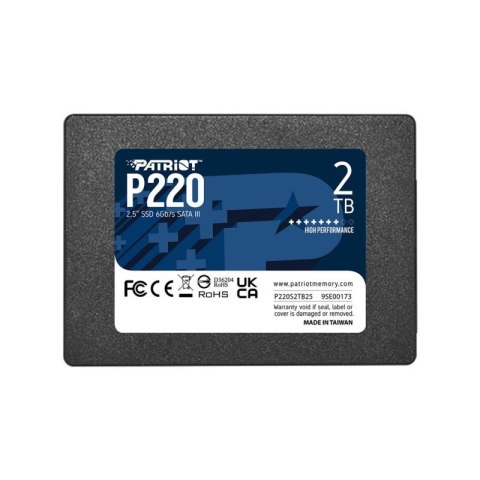 SSD PATRIOT P220 2TB SATA3 2,5" P220S2TB25 Patriot Memory