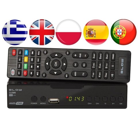 BLOW DEKODER TUNER DVB-T2 BLOW 4625FHD H.265 V2 BLOW