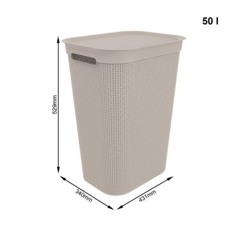 ROTHO Kosz na bieliznę 50L BRISEN cappuccino Rotho