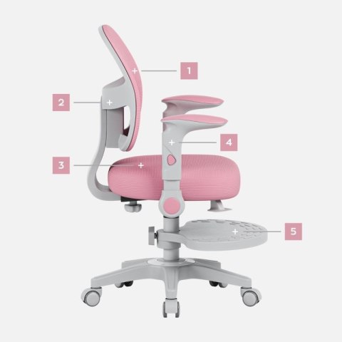 Fotel obrotowy Junior 5.0 Pink Mark Adler