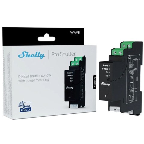 Inteligentny sterownik na szynę DIN Z-Wave Shelly Wave Pro Shutter LR Shelly