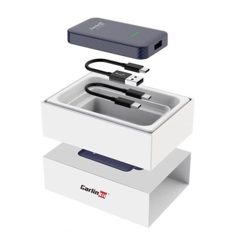 Adapter CARLINKIT 4.0 Bezprzewodowy Moduł Android Auto & Apple CarPlay niebieski CARLINKIT