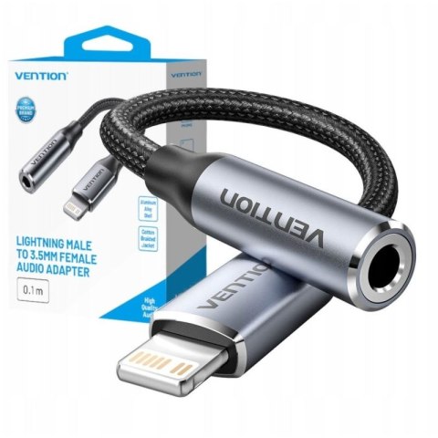 Adapter Lightning męski do 3.5mm Jack Vention 0,1m czarny Vention