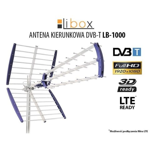 Antena kierunkowa zewnętrzna Libox LB1000 (16,5 dB; Typ F) Libox