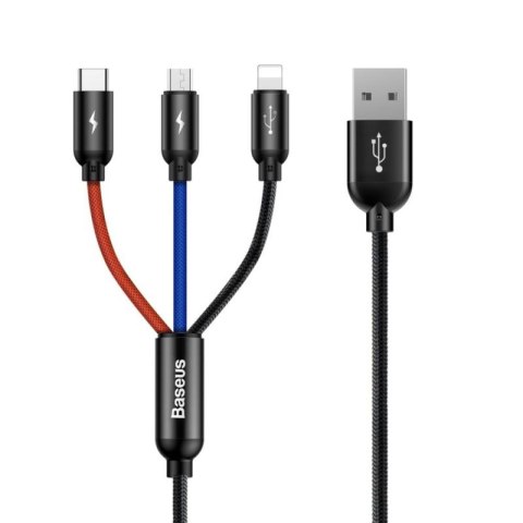 BASEUS KABEL USB 3W1 USB-C / LIGHTNING / MICRO 3A Baseus