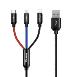 BASEUS KABEL USB 3W1 USB-C / LIGHTNING / MICRO 3A Baseus