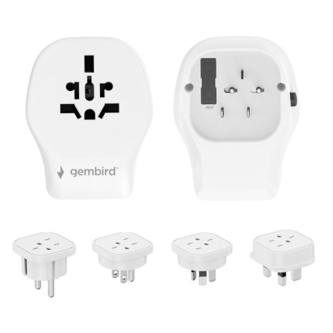 GEMBIRD UNIWERSALNY ADAPTER PODRÓŻNY 20 W, BIAŁY Gembird
