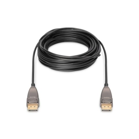 Kabel DP/DP M/M czarny 10m DisplayPort 1.4 Hybrydowy AOC 8K 60Hz UHD DIGITUS