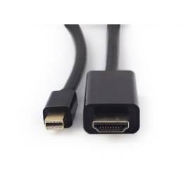 Kabel GEMBIRD CC-mDP-HDMI-6 (Mini DisplayPort M - HDMI M; 1,8m; kolor czarny) Gembird
