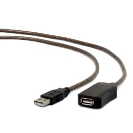 Kabel GEMBIRD UAE-01-5M (USB 2.0 M - USB 2.0 F; 5m; kolor czarny) Gembird