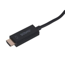 Kabel SAVIO CL-56 (DisplayPort M - HDMI Typ A; 1,5m; kolor czarny) Savio