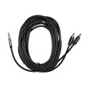 Kabel audio 3,5 mm męski na 2RCA męski 5m czarny Vention