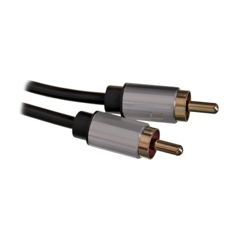 Kabel audio 3,5 mm męski na 2RCA męski 5m czarny Vention