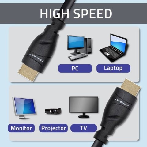 QOLTEC KABEL HDMI V2.1 ULTRA HIGH SPEED 8K | 60HZ | 26AWG | GOLD Qoltec