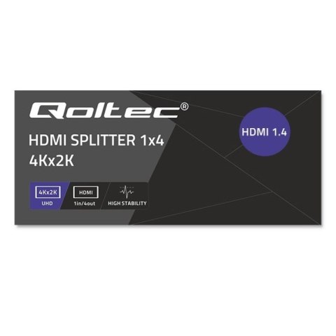 QOLTEC ROZDZIELACZ SPLITTER 4XHDMI 4KX2K | 3.4GB/S Qoltec