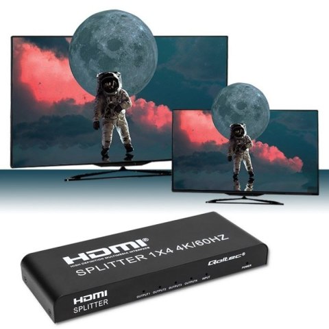 QOLTEC ROZDZIELACZ SPLITTER 4XHDMI 4KX2K | 6GB/S | 60HZ Qoltec