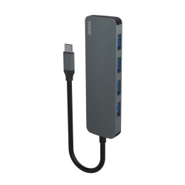 SAVIO AK-54 HUB USB-C - 4 X USB-A, SZARY Savio