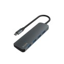SAVIO AK-54 HUB USB-C - 4 X USB-A, SZARY Savio
