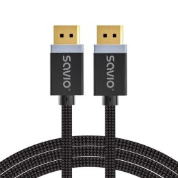 SAVIO KABEL DISPLAYPORT M - DISPLAYPORT M, V1.4, 3M, CZARNY, CL-176 Savio
