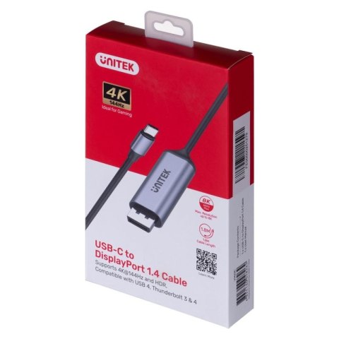 UNITEK KABEL ADAPTER USB-C - DP 1.4 8K 60HZ 1,8M Unitek