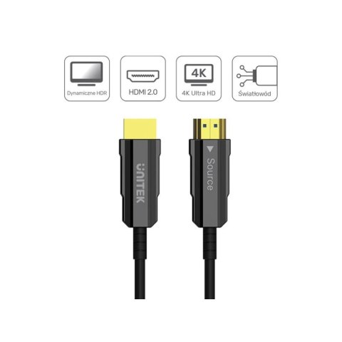 UNITEK KABEL OPTYCZNY HDMI 2.0 Active Optical Cable 4K 60HZ 20M Unitek
